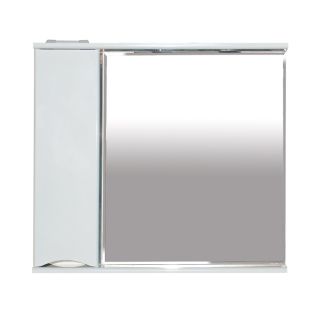 Зеркальный шкаф с подсветкой Misty Элвис 85см левый белый